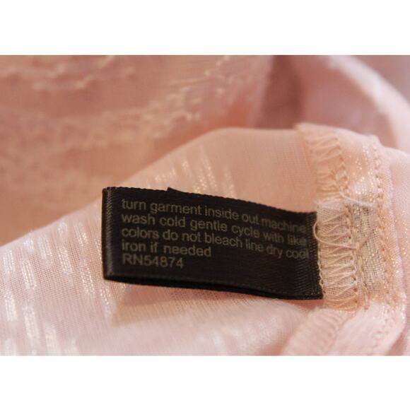 SALE-The Limited women's peach sheer long sleeve patterned top size medium - Picture 11 of 12